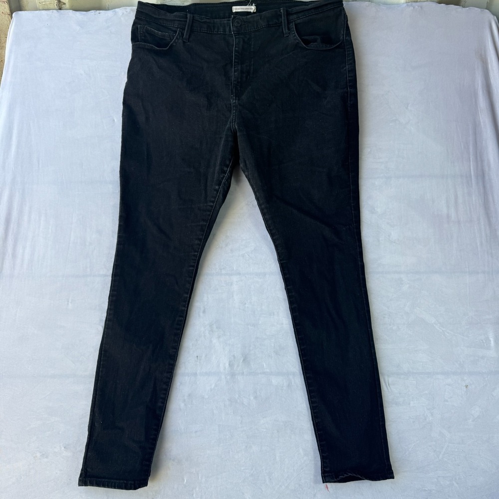 Levi's 720 High Rise Super Skinny Jeans Women's 18W Black Denim Workwear Outdoor